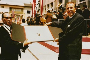 001 Stadterhebungsfeier 16. Juni 1974 Landeshauptmann Dr. Erwin Wenzl und Bürgermeister Franz Hannl